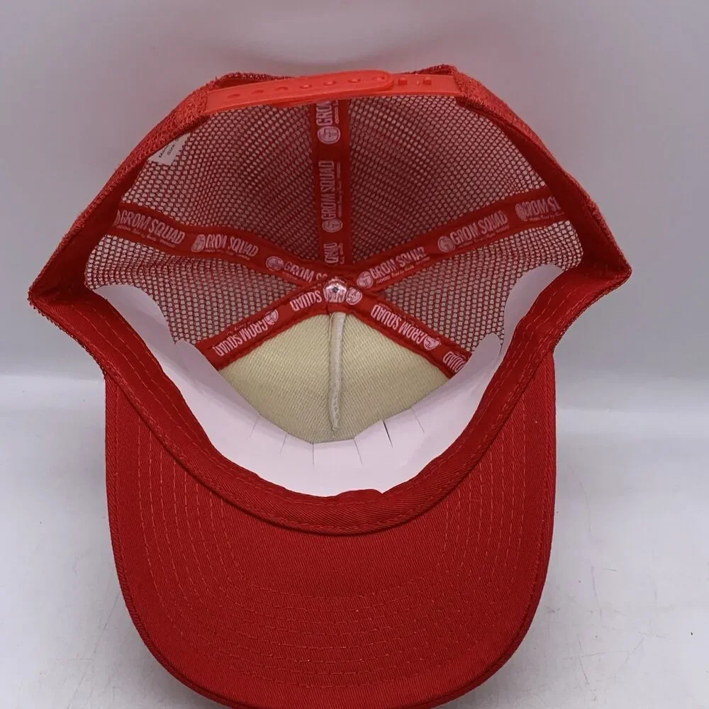 Grom Squad Montecito Fire Department Red/White Mesh Trucker Hat Adjustable